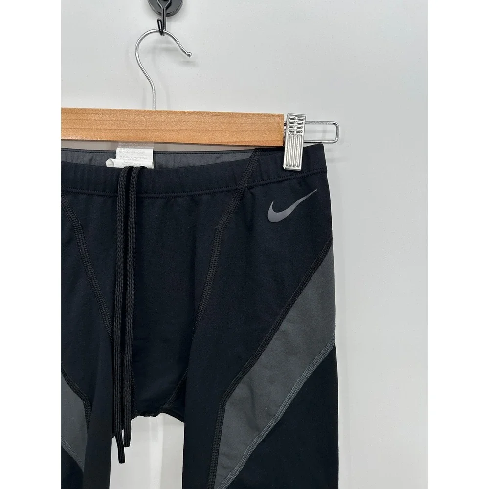 Nike HydraStrong Swim Jammers Mens 34 Black Grey Athletic Swim Shorts